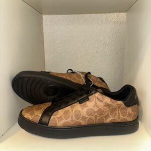 Coach Men’s Signature Tan & Black Low-Top Sneakers